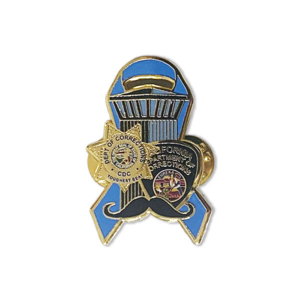 Blue Ribbon Combo Lapel Pin