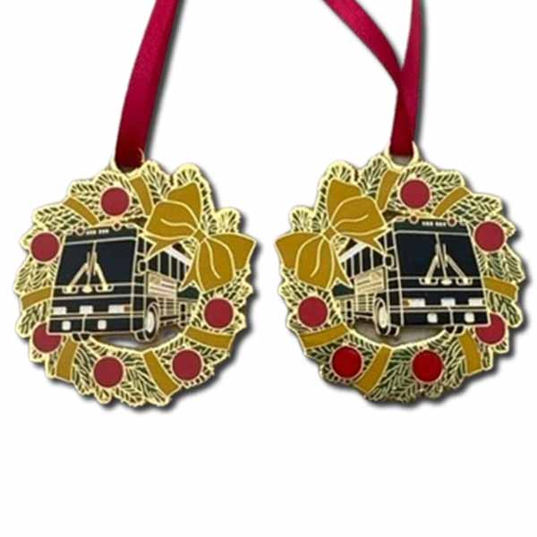 CDCR Green Goose Bus Ornament