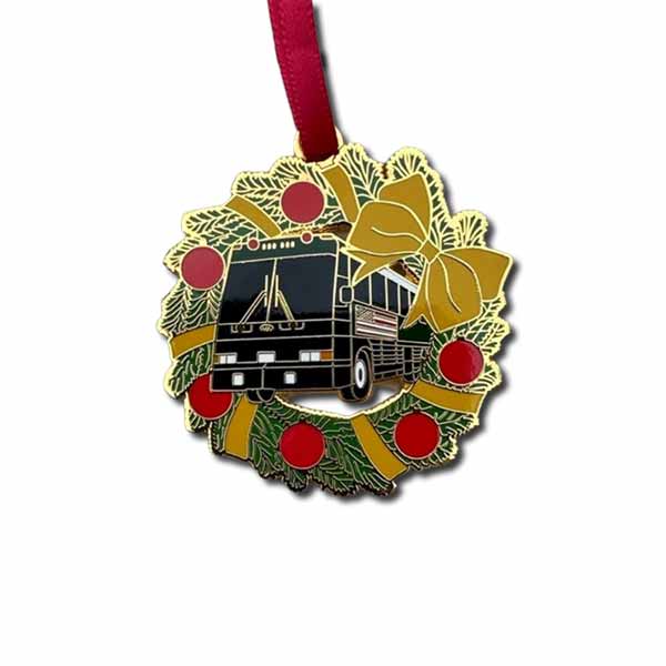 CDCR Green Goose Bus Ornament