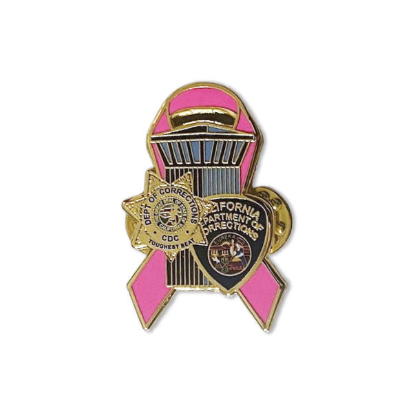 Pink Ribbon Combo Lapel Pin