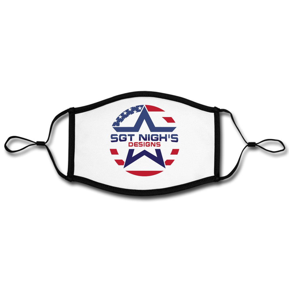 Adjustable Contrast Face Mask (Large) - white/black