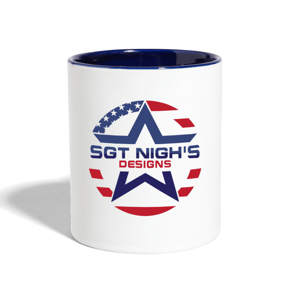 Coffee Mug - white/cobalt blue