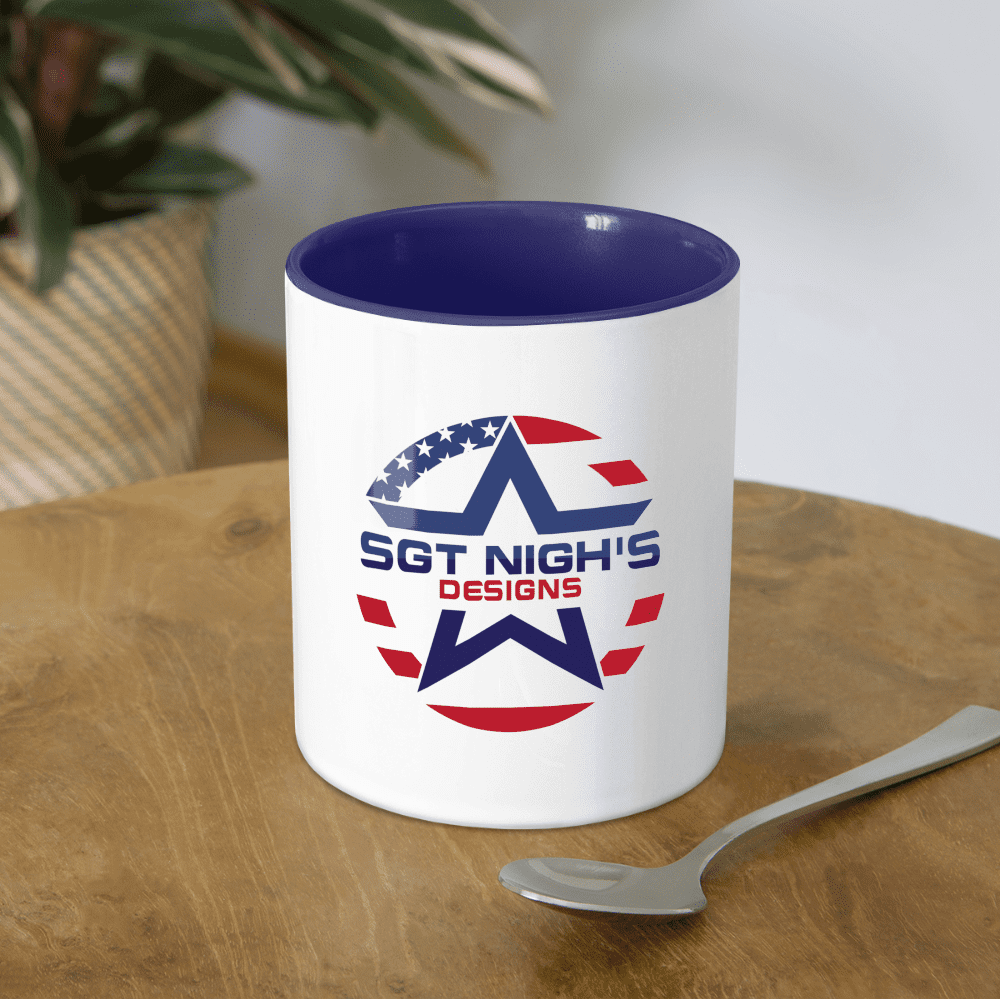 Coffee Mug - white/cobalt blue