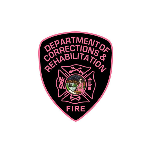 CDCR PINK ARM PATCH FIRE